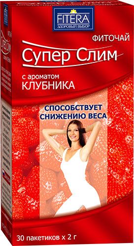 Супер Слим чай 30 пакетиков по 2 г клубника