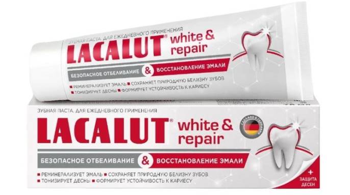 Lacalut зубная паста White & repair 75мл
