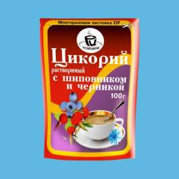 Цикорий растительный дойпак ZIP Черника Шиповник 100 г Еремеевский