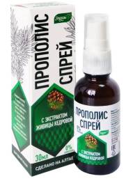 Прополис спрей с экстрактом живицы кедровой 30мл