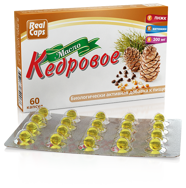 Масло кедровое 03 г № 60 капсул