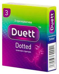 Презервативы DUETT Dotted с точками 3 шт