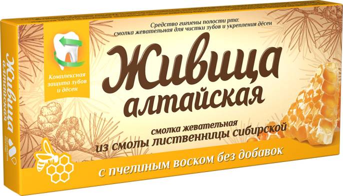 Смолка жевательная с пчелиным воском 4шт