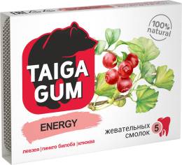 Смолка жевательная Taiga Gum Энерджи 8шт