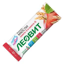 Батончик мюсли Леовит с яблоком и семенем льна 30г