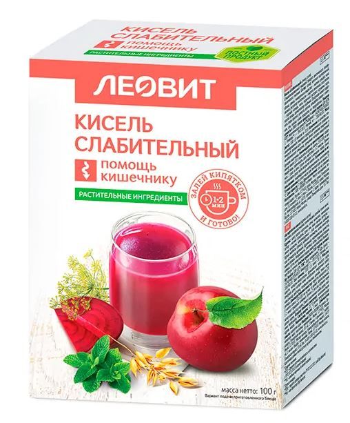 Кисель слабительный Леовит 5 пакетиков по 20г