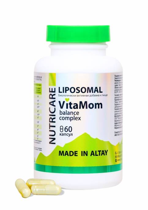 Комплекс витаминов VitaMom для кормящих и беременных БАД Nutricare Liposomal 60 капсул