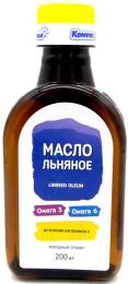 Масло льняное пищевое холодный отжим 200мл