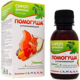 Сироп «Помогуша» с мятой и липой, успокаивающий, 100 мл.