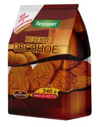 Печенье Овсяное на фруктозе 340г