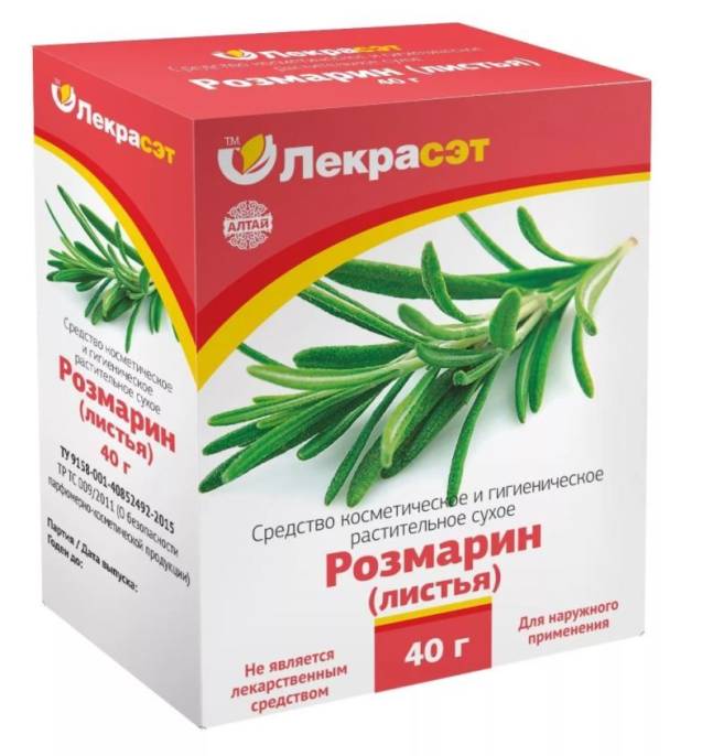 Розмарин листья косметическое средство 40г
