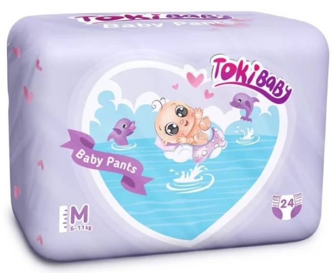 Подгузники трусики TOKIBABY детские M 24шт