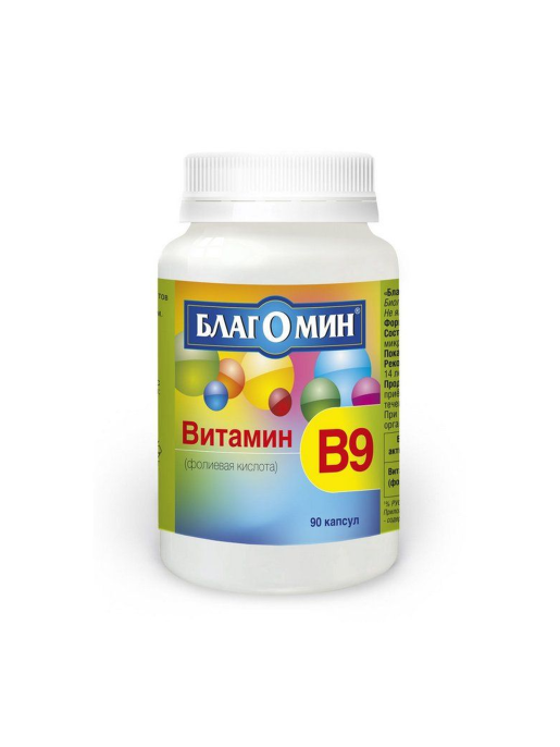 Благомин Витамин В9 фолиевая кислота 90капс