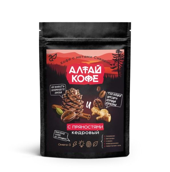 Кедровый напиток Алтай Кофе с пряностями Алтай Селигор 120г