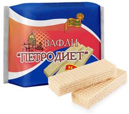 Вафли Невские Петродиет крем брюле на сорбите 95 г