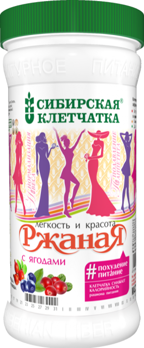 Клетчатка Ржаная Сибирская Ягоды банка 350 г