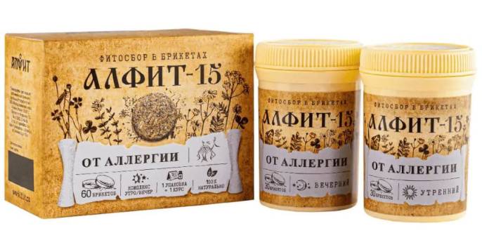 Алфит 15 Профилактика аллергии утренний и вечерний 60г