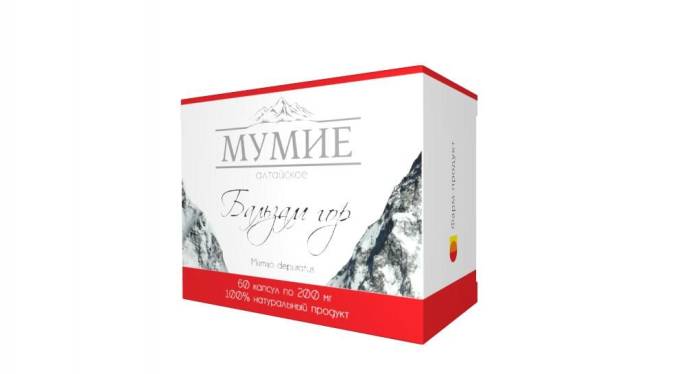 Мумие алтайское Бальзам гор 200мг 60 капсул