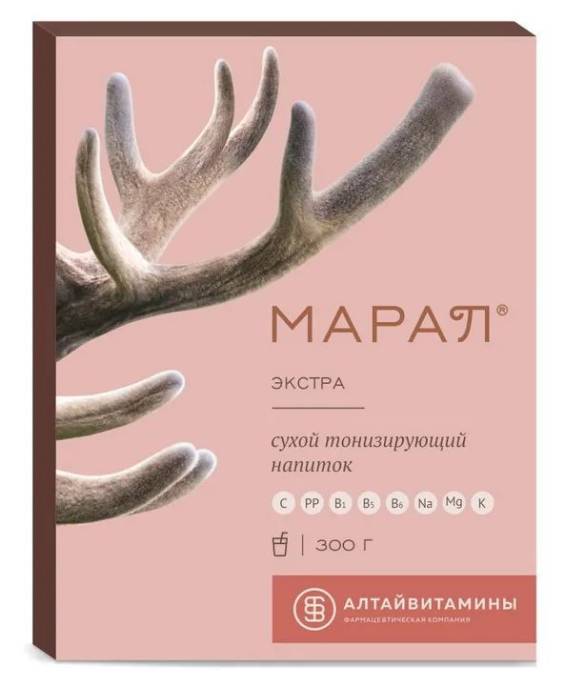 Марал напиток сухой тонизирующий с пантогематогеном 300г