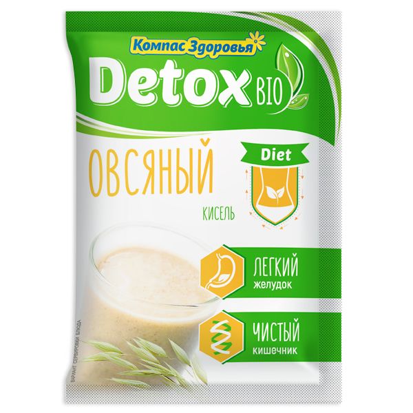 Кисель Detox Bio Diet льняной овсяный 25г