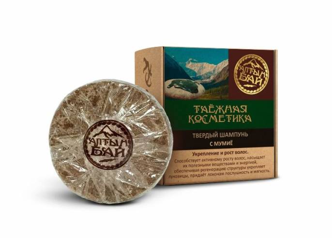 Твердый шампунь с мумие 60г