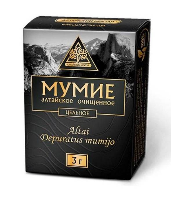 Мумие Алтайское очищенное цельное 3 г