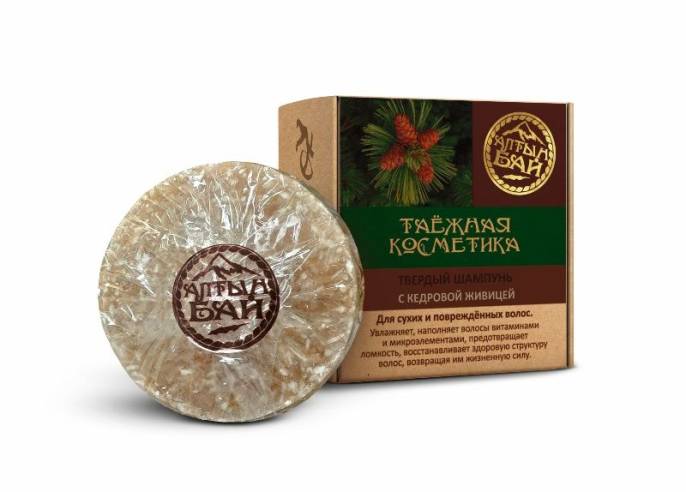 Твердый шампунь с кедровой живицей 60г
