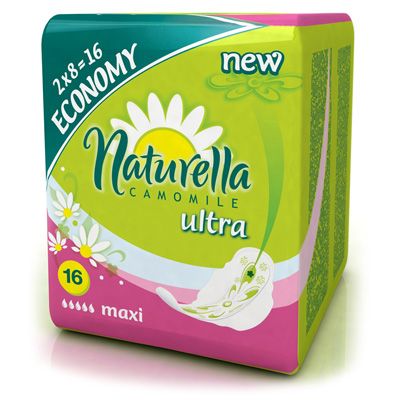 Прокладки Naturella Натурелла Ultra Camomile Maxi Эконом с крылышками №16