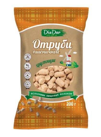 Отруби Диадар пшеничные хрустящие 200г
