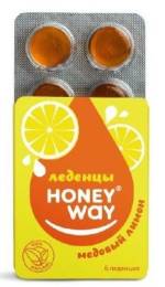 Твердый мед Леденцы HoneyWay Медовый лимон 18г