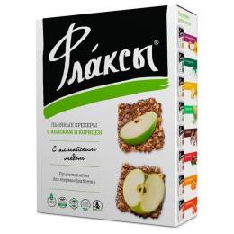Флаксы с яблоком и корицей с алтайским мёдом 120г