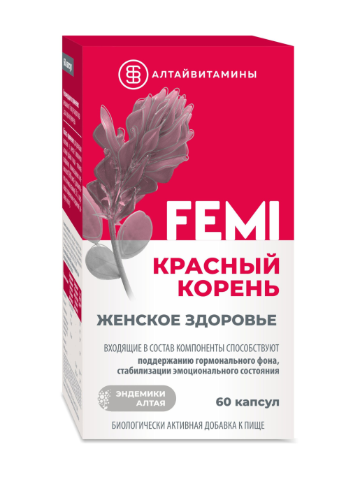 Красный корень Femi женское здоровье Алтайвитамины 60 капсул