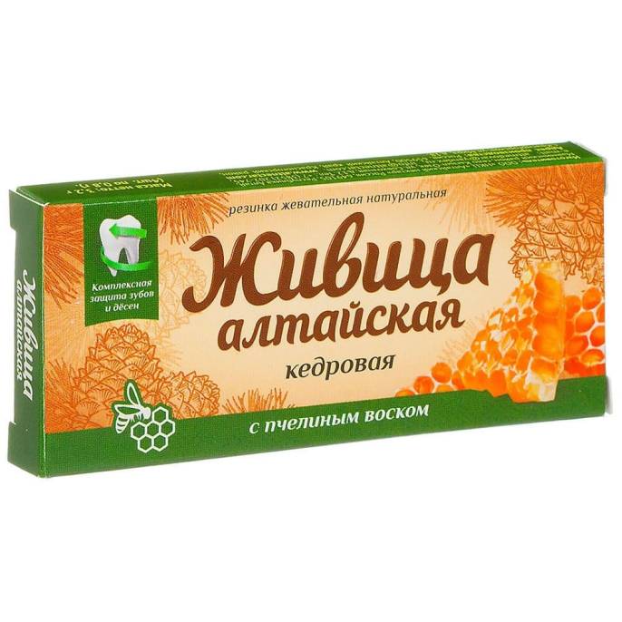 Кедровая живица с пчелиным воском, 4 шт