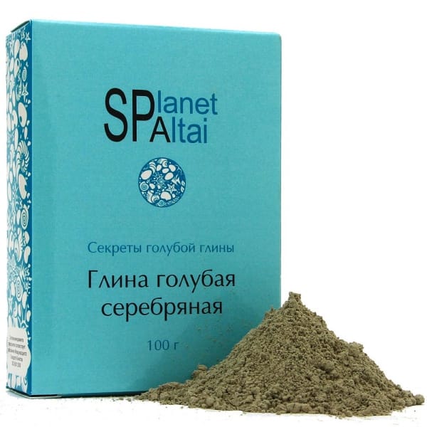 Глина голубая серебряная «Секреты голубой глины»