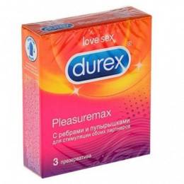 Презервативы Durex Pleasuremax с ребрами и пупырышками 3 шт