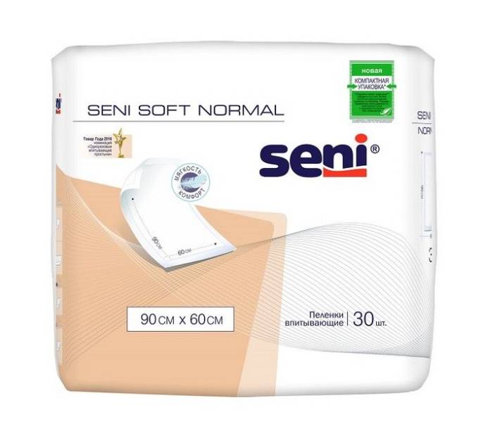 Пеленки Seni Soft Normal 90 на 60см 30шт