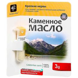 Каменное масло: Крепкие нервы - с бобровой струей, 3 гр.