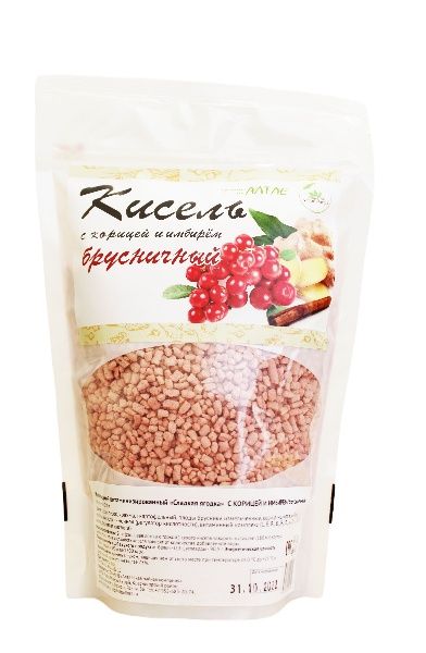 Кисель имбирный с корицей и брусникой 250г