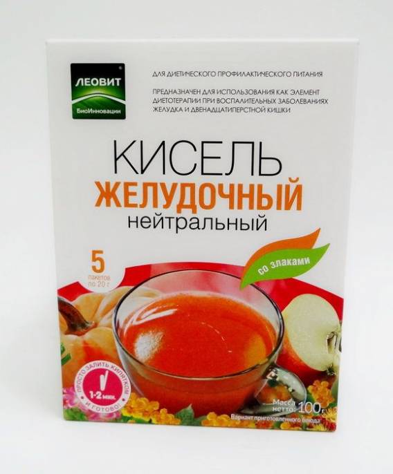 Кисель желудочный нейтральный Леовит 5 пакетиков по 20г
