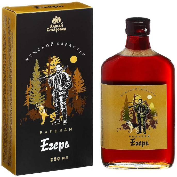Бальзам на меду «Егерь: Мужской характер», 250 мл.
