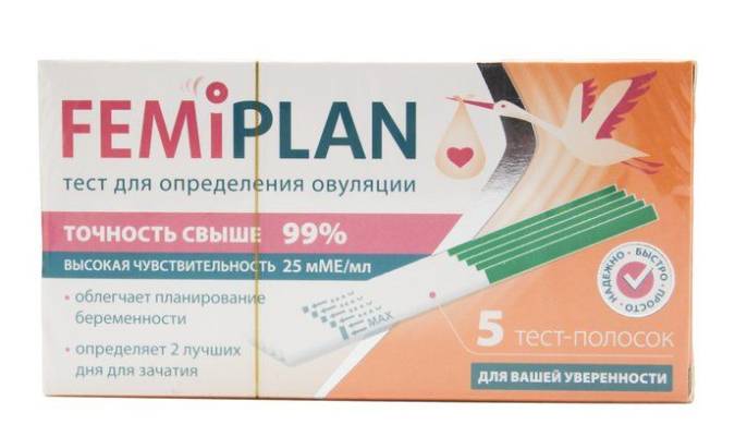Тест FEMiPLAN №5 для определения овуляции тест полоски