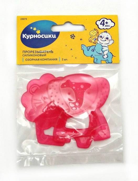 Курносики Прорезыватель силиконовый Озорная компания 2шт