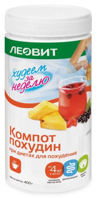 Компот диетический ПОХУДИН Леовит банка 400 г