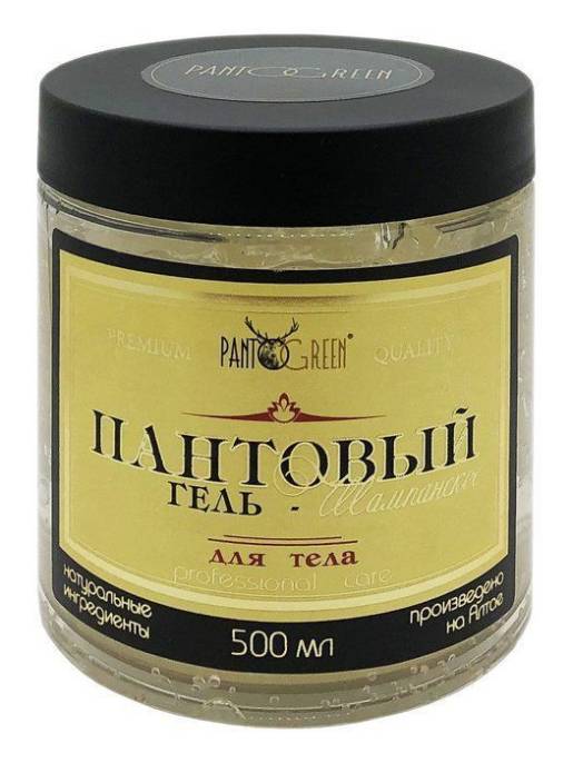 Пантовый гель для тела PANTOGREEN 500мл