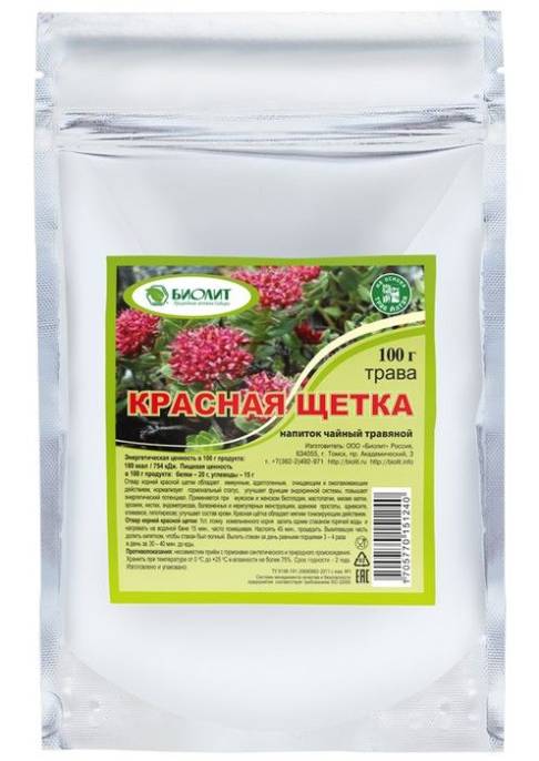 Красная щетка корень и корневища чайный напиток 100г