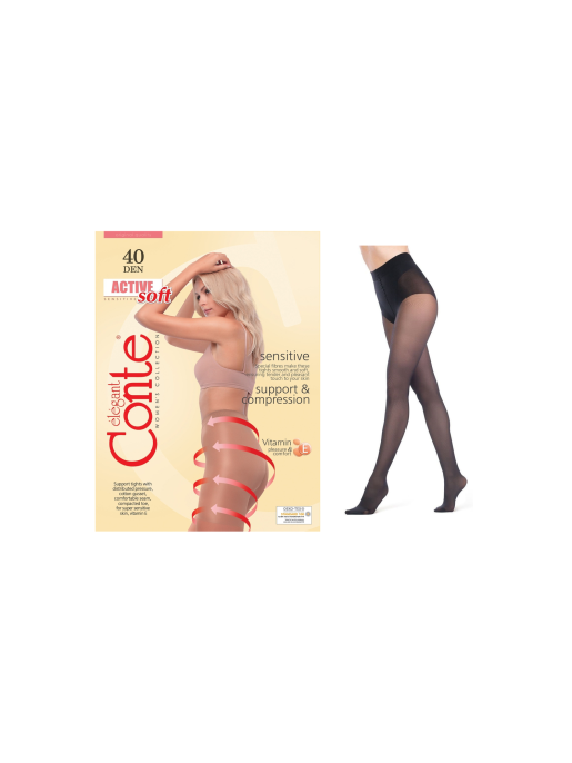 Колготки корректирующие Active Soft 40den черный