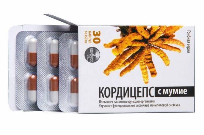 Кордицепс с мумиё 30 капсул