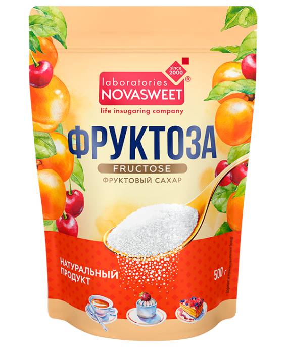Фруктоза 500 г дой пак порошок Новасвит