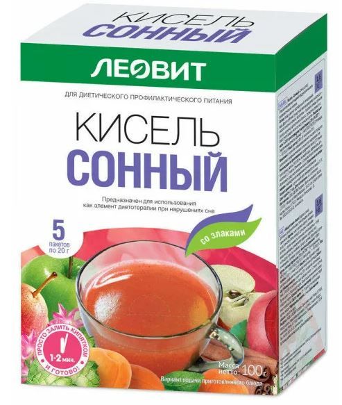Кисель сонный Леовит 20 г 5 штук