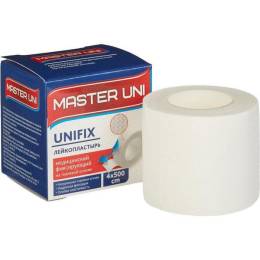 Лейкопластырь MASTER UNI UNIFIX тканевая основа 4 на 500см